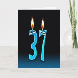 Tarjeta 37.ª Velas de Cumpleaños