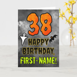 Tarjeta 38º cumpleaños: Tema de Eerie Halloween + nombre p