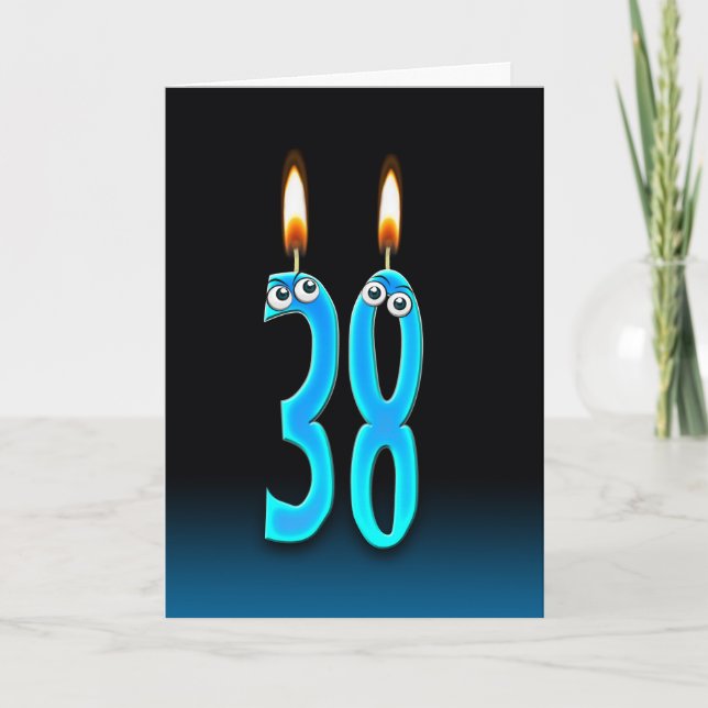 Tarjeta 38.ª Velas de Cumpleaños (Anverso)