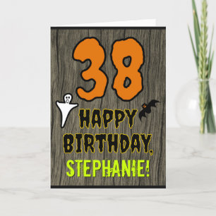Tarjeta 38.º cumpleaños: Temática de Halloween espeluznant