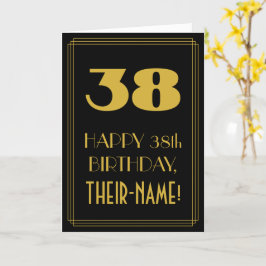 Tarjeta 38 Aniversario - Aspecto inspirado en el Art Deco 