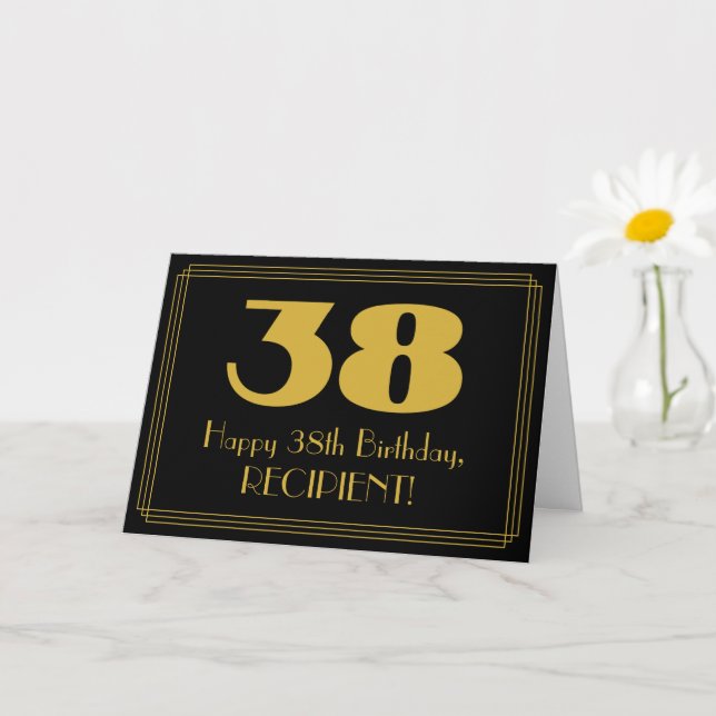 Tarjeta 38 Aniversario del nacimiento: Aspecto inspirado p (Planta pequeña)