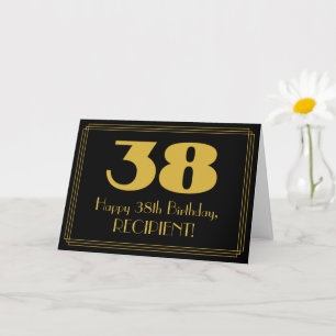 Tarjeta 38 Aniversario del nacimiento: Aspecto inspirado p