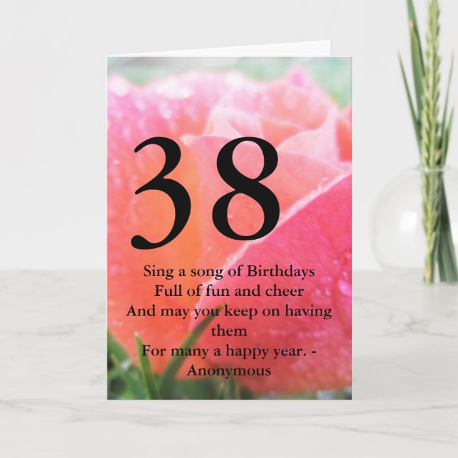 Tarjeta 38.o Cumpleaños (Anverso)