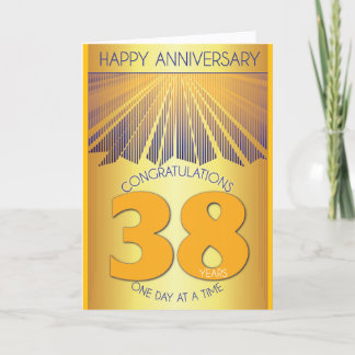 Tarjeta 38 Year Sober Anniversary | Golden Ray 12 Step