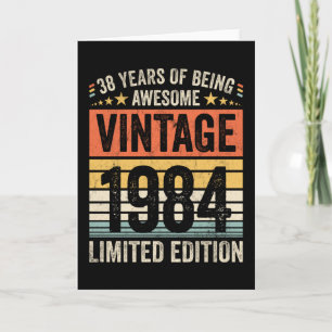 Tarjeta 38 Years Of Being Awesome Vintage 1984