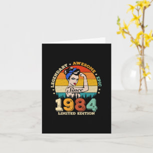 Tarjeta 39 años de edad 1984 Regalo de cosecha femenino 39