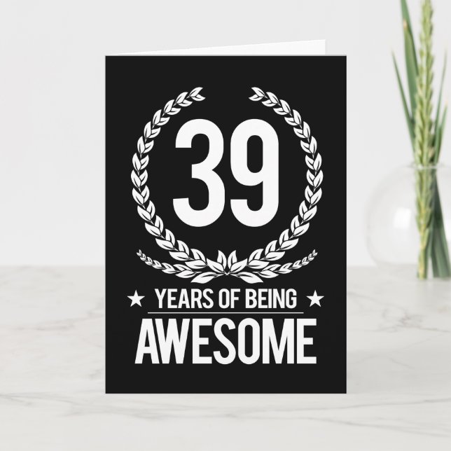 Tarjeta 39.o Cumpleaños (39 años de ser impresionantes) (Anverso)
