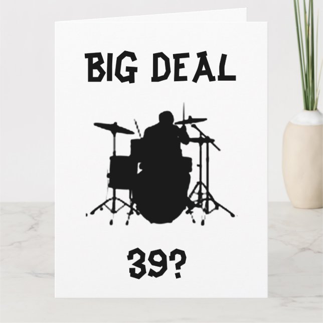 Tarjeta **39th BIRTHDAY IS NOT SO BAD** (Anverso)