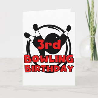 Tarjeta 3.ª bolera camisetas de cumpleaños y regalos