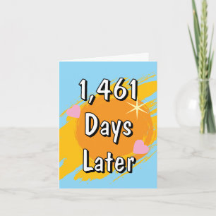 Tarjeta 3.ᵉʳ aniversario boda en días tres años después