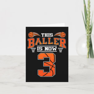 Tarjeta 3.ᵉʳ Baloncesto De Cumpleaños Este Baller Es Ahora