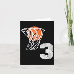 Tarjeta 3.ᵉʳ Baloncesto de Cumpleaños Niño de 3 Años