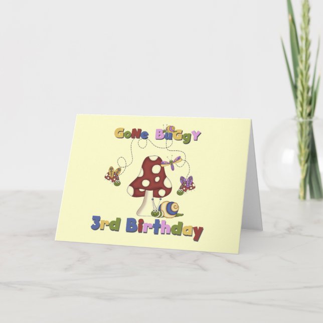 Tarjeta 3.ᵉʳ Bug Birthday Tshirts y regalos (Anverso)