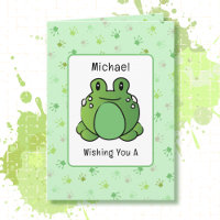 3.ᵉʳ cumpleaños Divertido Personalizado de sapo de