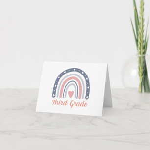 Tarjeta 3.ᵉʳ equipo de profesores de Boho Rainbow Chicas d