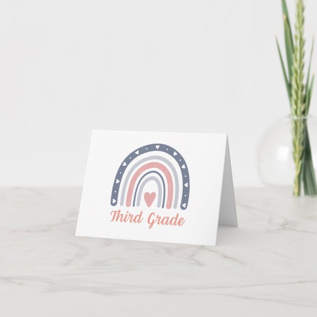 Tarjeta 3.ᵉʳ equipo de profesores de Boho Rainbow Chicas d (Anverso)