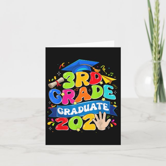Tarjeta 3.ᵉʳ Graduado 2025 Último Día De Escolar Niño Gir (Anverso)