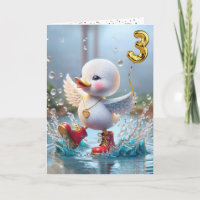 3.ᵉʳ Pato de cumpleaños bailando en un charco de l