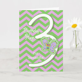 Tarjeta 3.ᵉʳ Personalizado De Los Abrazos De Mariposa