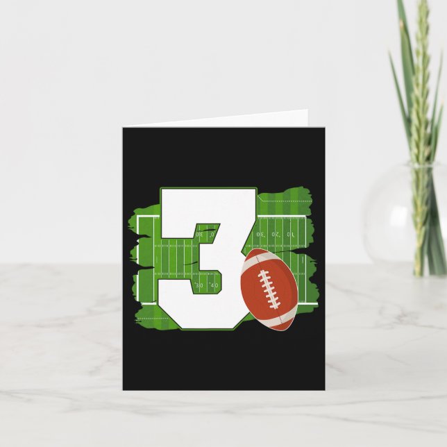Tarjeta 3.ᵉʳ tema del fútbol de cumpleaños, Lo (Anverso)