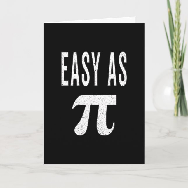 Tarjeta 3.14 Angustiado Fácil Como Pastel Pi Chiste Divert (Anverso)
