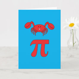 Tarjeta 3.14 Chiste de matemáticas divertidas de cangrejo