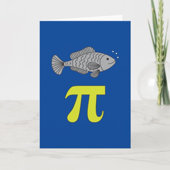 Tarjeta 3.14 Chiste de matemáticas divertidas Fish Pie Pi  (Anverso)