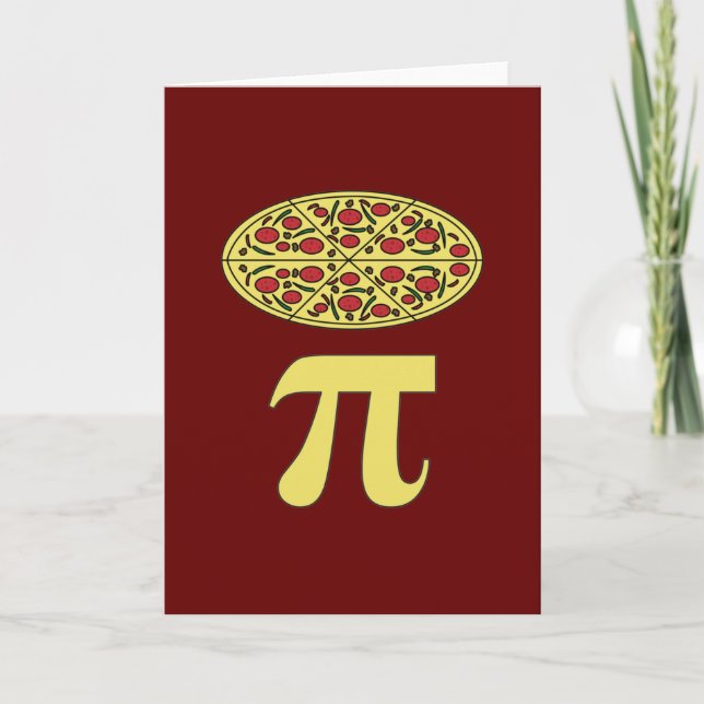 Tarjeta 3.14 Chiste de matemáticas divertidas Pi Pun Pizza (Anverso)