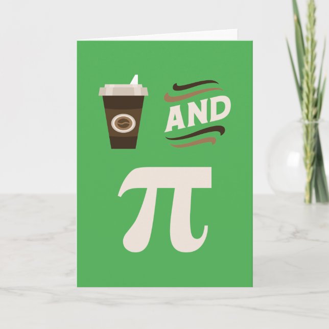 Tarjeta 3.14 Chiste De Matemáticas Graciosas De Café Y Pie (Anverso)