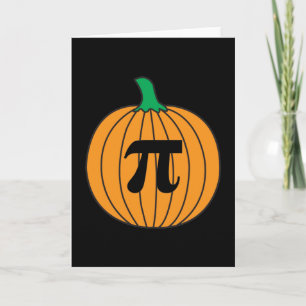 Tarjeta 3.14 Chiste Divertido de Matemáticas con Calabaza 
