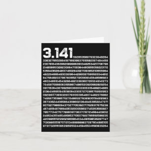 Tarjeta 3.14 Pi Day Matemáticas Número Irracional Pi