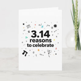 Tarjeta 3.14 razones para celebrar – divertido saludo del 