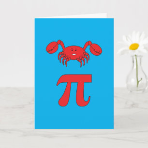 Tarjeta 3.14 Tarta de cangrejo Pi Pun chiste matemático di
