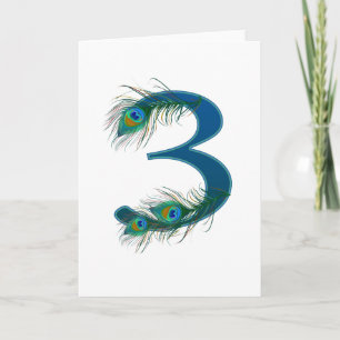 Tarjeta 3 / 3 / número 3 / 3er aniversario