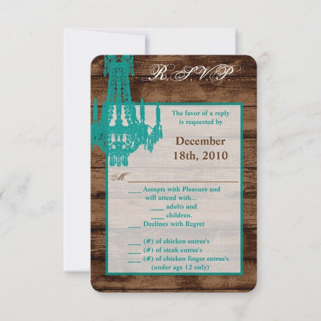 Tarjeta 3.5x5 R.S.V.P. Cañón de araña rústica occi (Anverso)