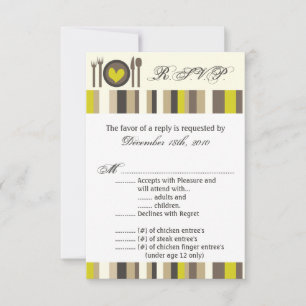 Tarjeta 3.5x5 R.S.V.P China Plate Silverware Place