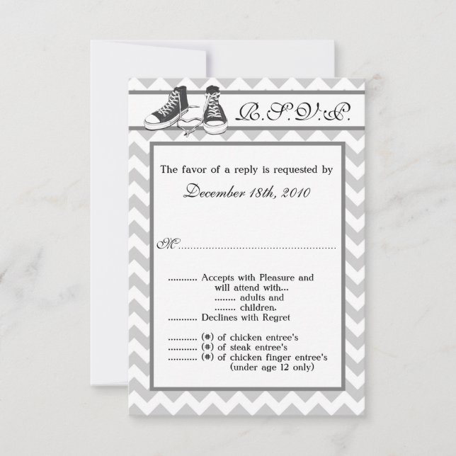 Tarjeta 3.5x5 R.S.V.P Diferentes Tejedoras Chevron (Anverso)