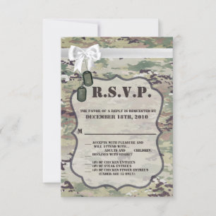 Tarjeta 3.5x5 R.S.V.P Fuerza Aérea del Ejército OC
