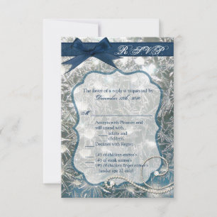 Tarjeta 3.5x5 R.S.V.P Grito de nieve helada de inv