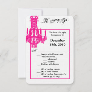 Tarjeta 3.5x5 R.S.V.P Lámpara de cristal Glitz Gla