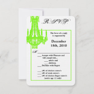 Tarjeta 3.5x5 R.S.V.P Lámpara de cristal Glitz Gla