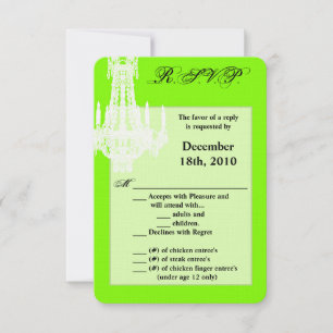 Tarjeta 3.5x5 R.S.V.P Lámpara de cristal Glitz Gla