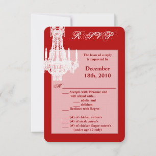 Tarjeta 3.5x5 R.S.V.P Lámpara de cristal Glitz Gla