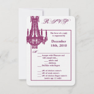 Tarjeta 3.5x5 R.S.V.P Lámpara de cristal Glitz Gla