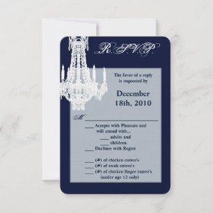 Tarjeta 3.5x5 R.S.V.P Lámpara de cristal Glitz Gla