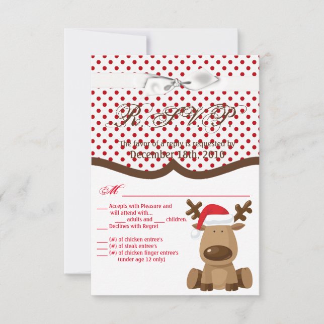 Tarjeta 3.5x5 R.S.V.P Navidades de camión XMAS Buf (Anverso)