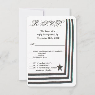 Tarjeta 3.5x5 R.S.V.P. Vestido de verano de la mar