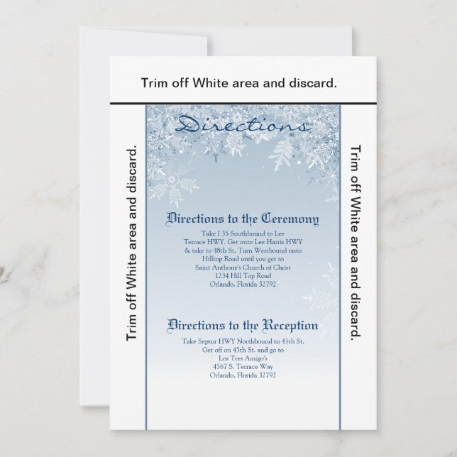 Tarjeta 3.5x6 Crystal Snowflakes Winter (Anverso)