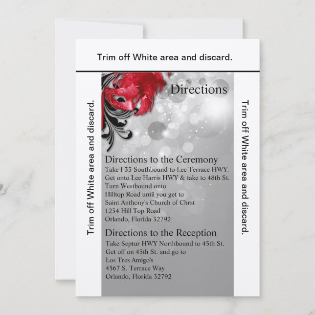 Tarjeta 3.5x6 - Masquerade roja (Anverso)